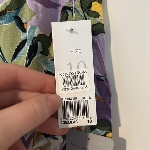 Purple floral midi dress. New with tags. - Picture 4 of 4